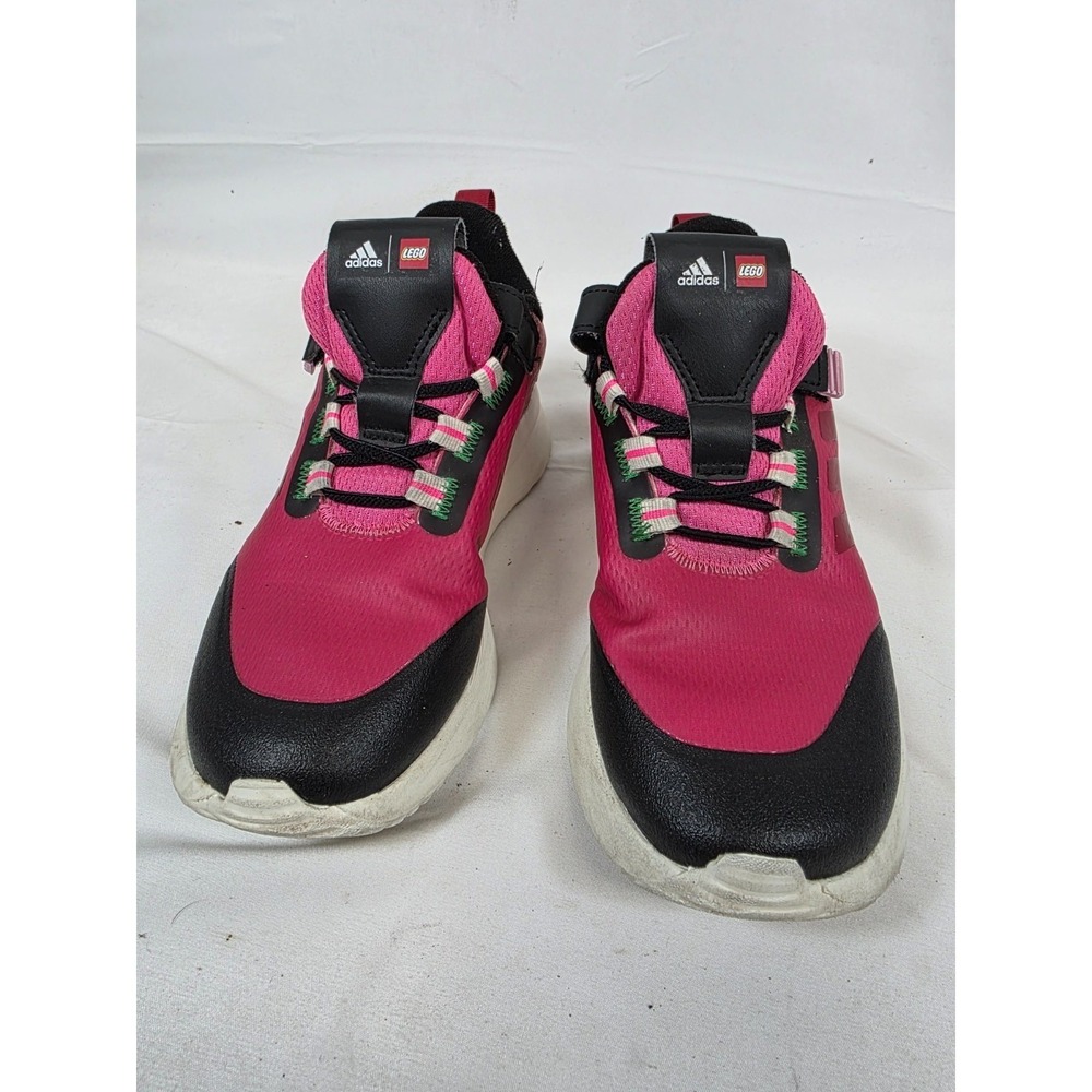Adidas x LEGO Sport Cloudfoam Kids Shoes Pink Black GW4001 Size 2 US